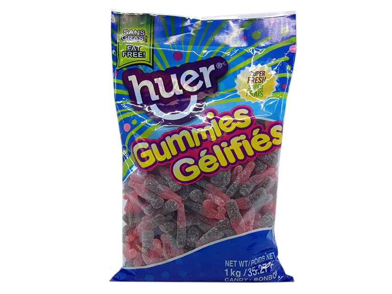 Huer Sour Cherry Cola Bottles 1000g