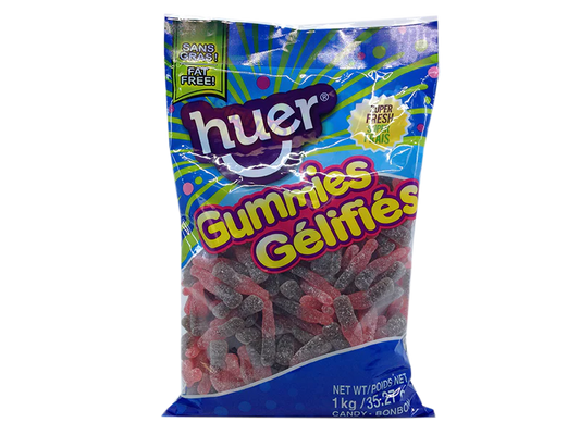 Huer Sour Cherry Cola Bottles 1000g