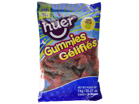 Huer Jumbo Sour Cherry Cola Bottles 1000g