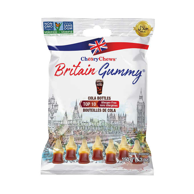 Cheery Chews Britain Gummy Cola Bottles 150g