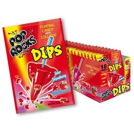 Pop Rocks Dips Sour Strawberry 18g