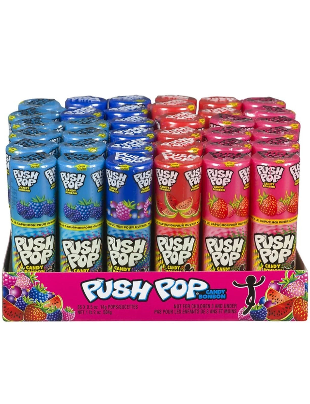 Bazooka Push Pop Candy - 36ct
