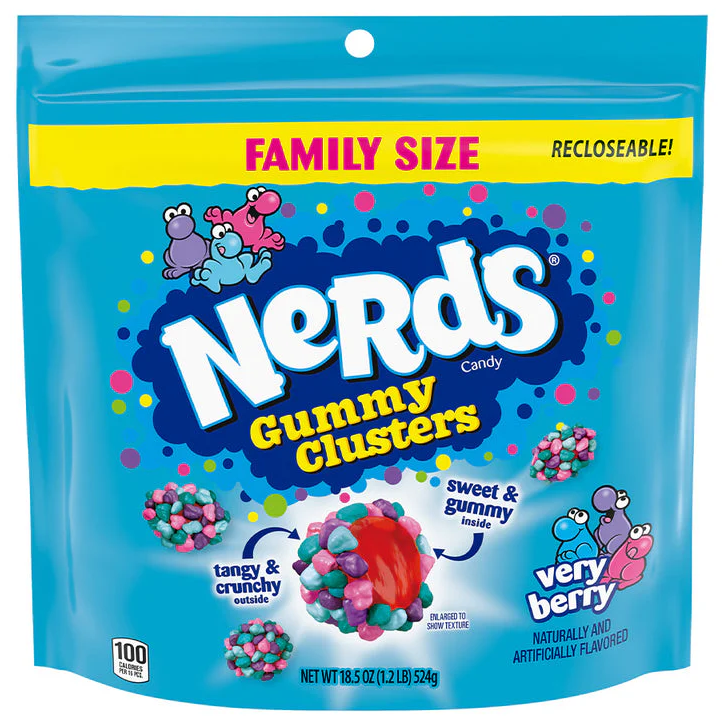 Nerds Gummy Clusters Very Berry Family size 524g