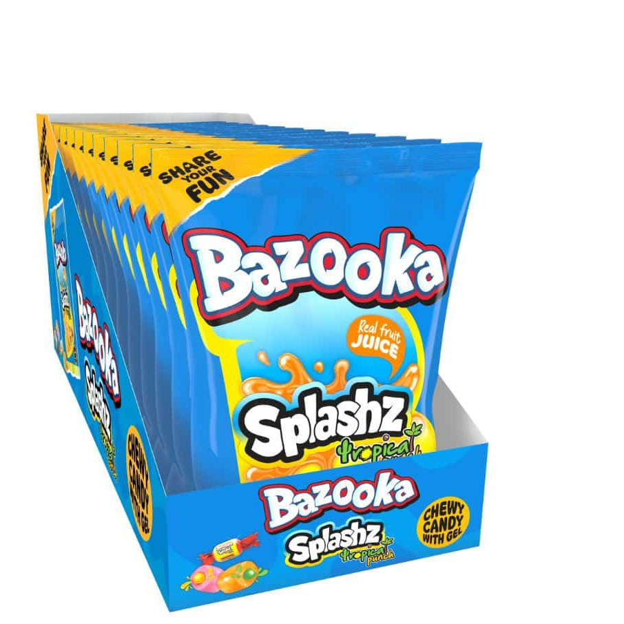 Bazooka Splashz Fruity Tropical 120g