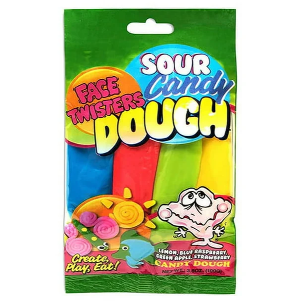 Face Twisters Novelty Sour Candy Dough 100g