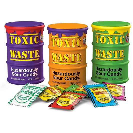 TOXIC WASTE Special Edition Assorted Sour Candy Colored Drums 48g