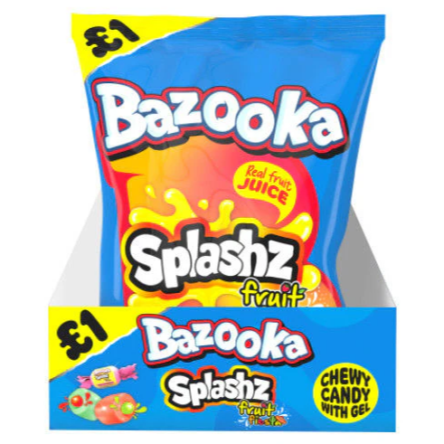 Bazooka Splashz Fruity Fiesta 120g