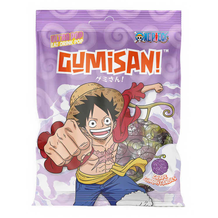 One Piece Luffy Gumisan Gummy Candies Grape flavor 180g