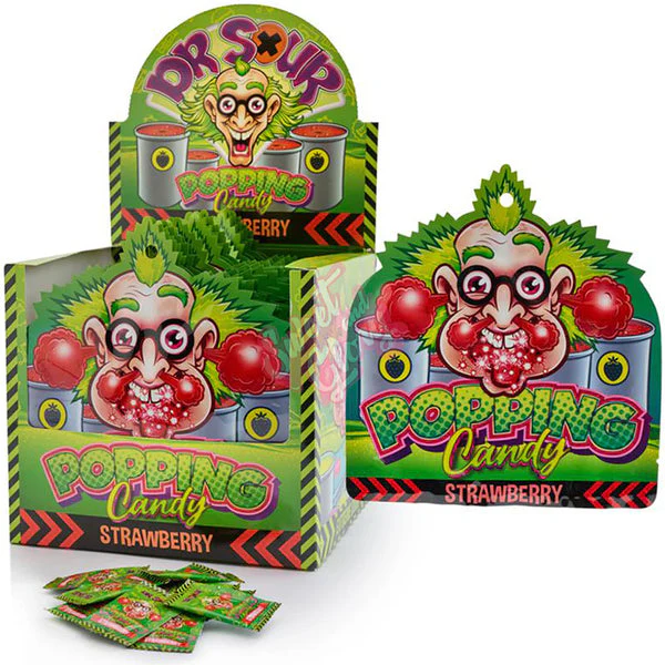 Dr. Sour Popping Candy Strawberry 15g