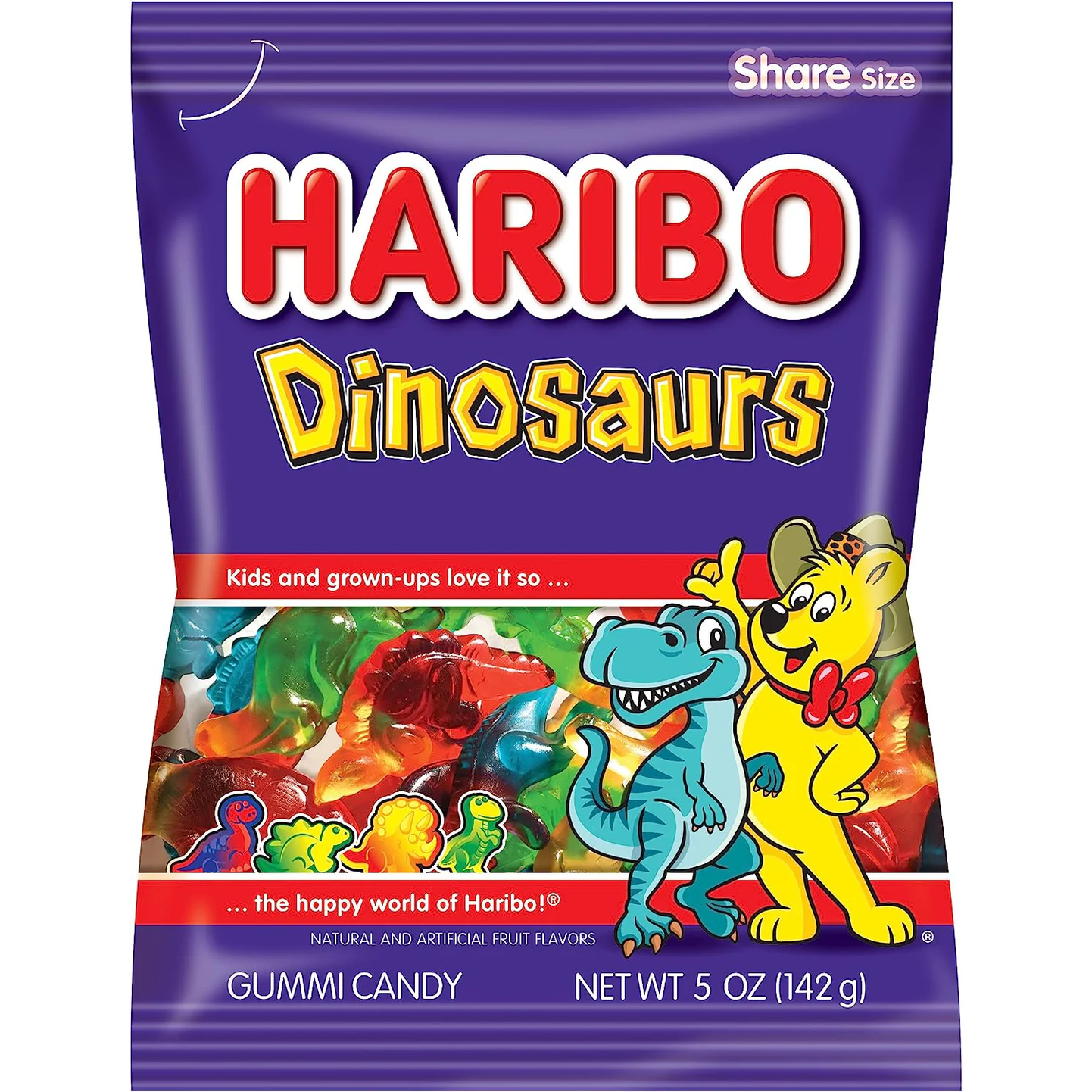Haribo Dinosaurs Candy Peg Bag 142g