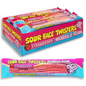 Face Twisters Sour Strawberry Bubble Gum Straws 56g