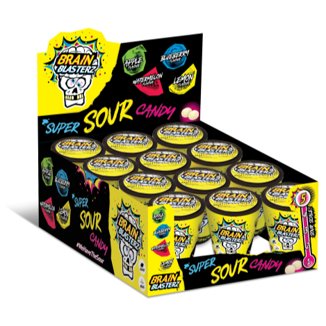 Brain Blasterz Super Sour Original Hard Candy Tub 48g