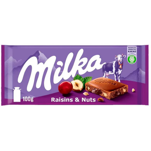 Milka Raisin & Nut Bar 90g