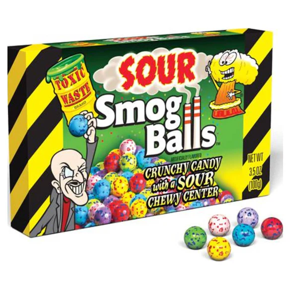 Toxic Waste Sour Smog Balls Theatre Box 100g