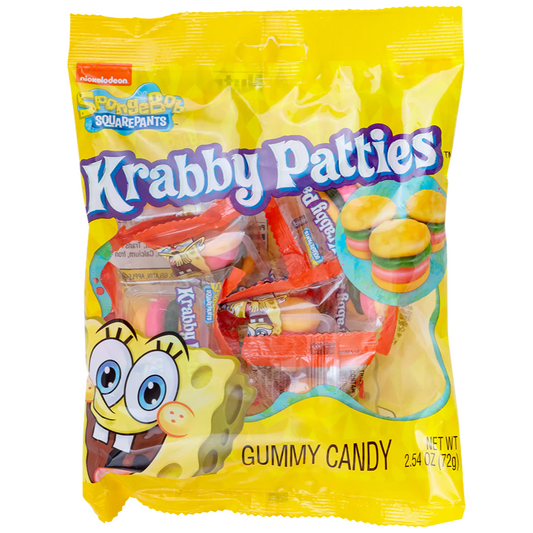 Spongebob Squarepants Gummy Krabby Patties Peg Bag 72g