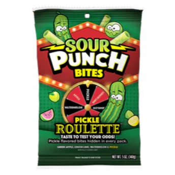 SOUR PUNCH Bites Pickles Roulette peg 142g