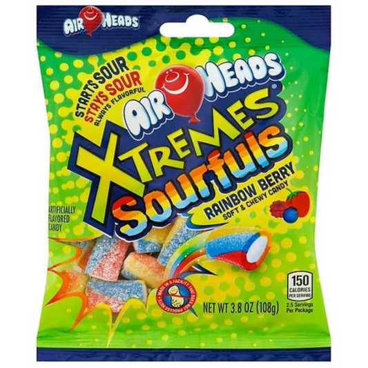 Airheads Xtremes Sourfuls Rainbow Berry Peg Bag 108g