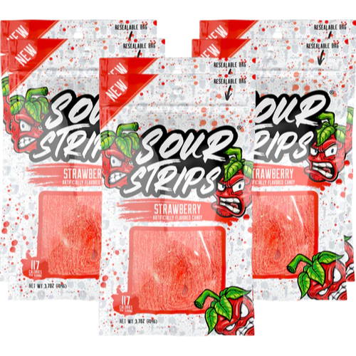 Sour Strips Strawberry 104g