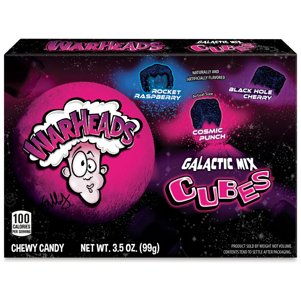 WARHEADS Galactic Cubes theatre Box 99g