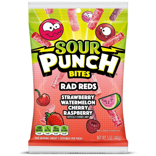 SOUR PUNCH Bites Rad Reds Peg 142g