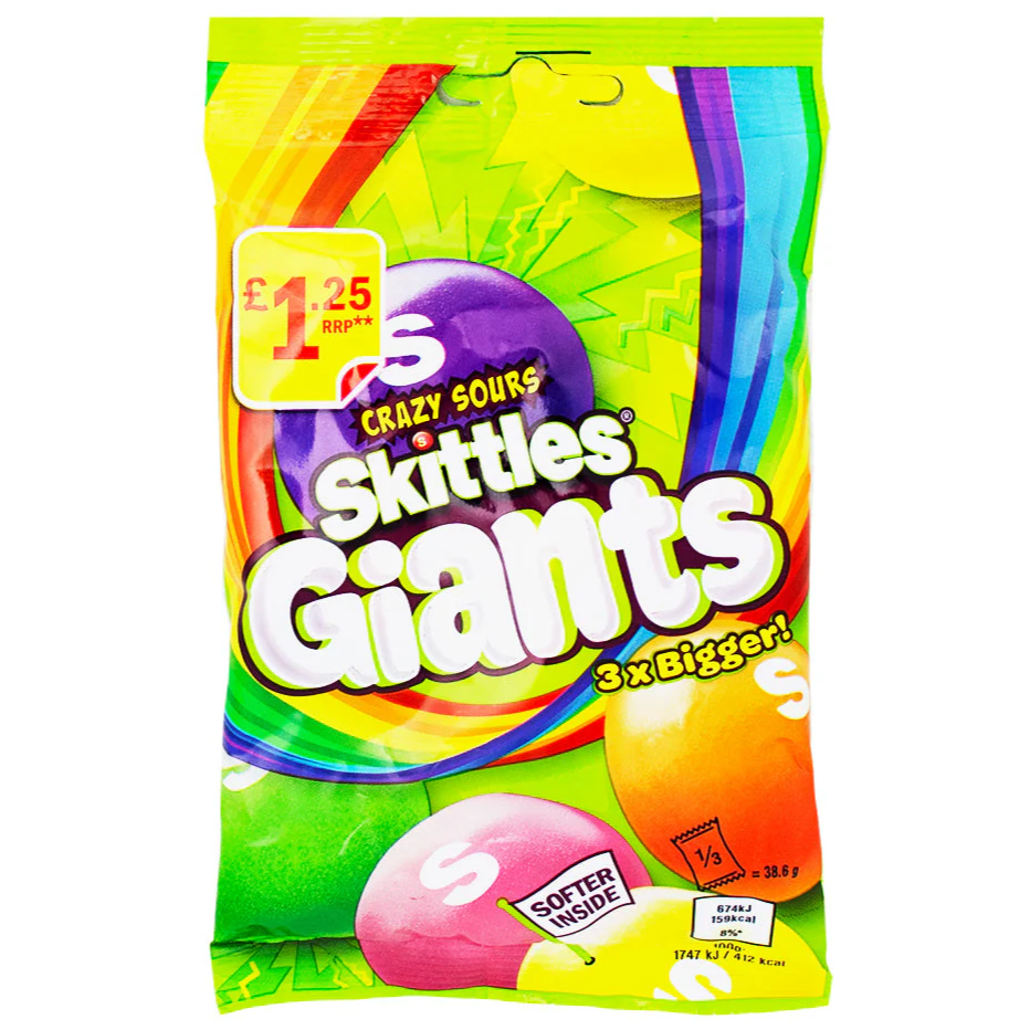 SKITTLES Giant Sour 116g