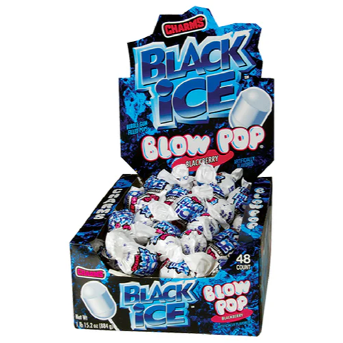 CHARMS Blow Pop Black Ice Blackberry 18g