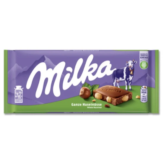 Milka Whole Hazelnut Bar 95g