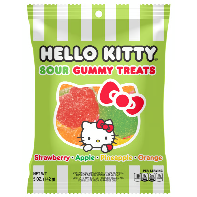 China - Hello Kitty - Gummi Treats - Sour Peg Bag 142g