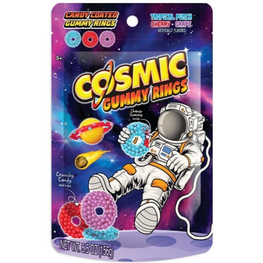 China - Cosmic Candy Coated Gummy Rings 156g