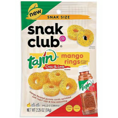 US - Snak Club - Tajin - MANGO Rings 64g