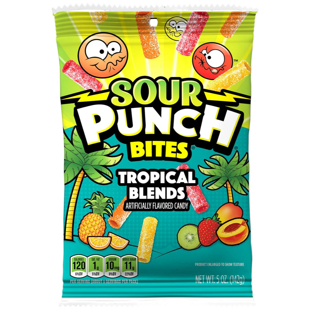 SOUR PUNCH Bites Tropical 142g