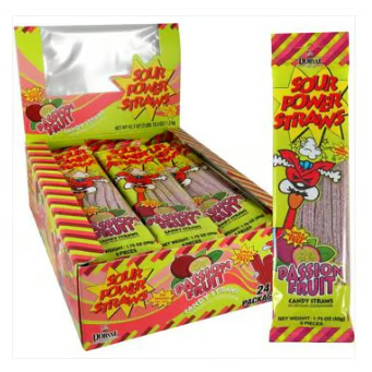 Sour Power Straws - Passion Fruit 50g