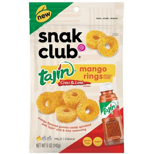 US - Snak Club - Tajin - Mango Gummy Rings 142g