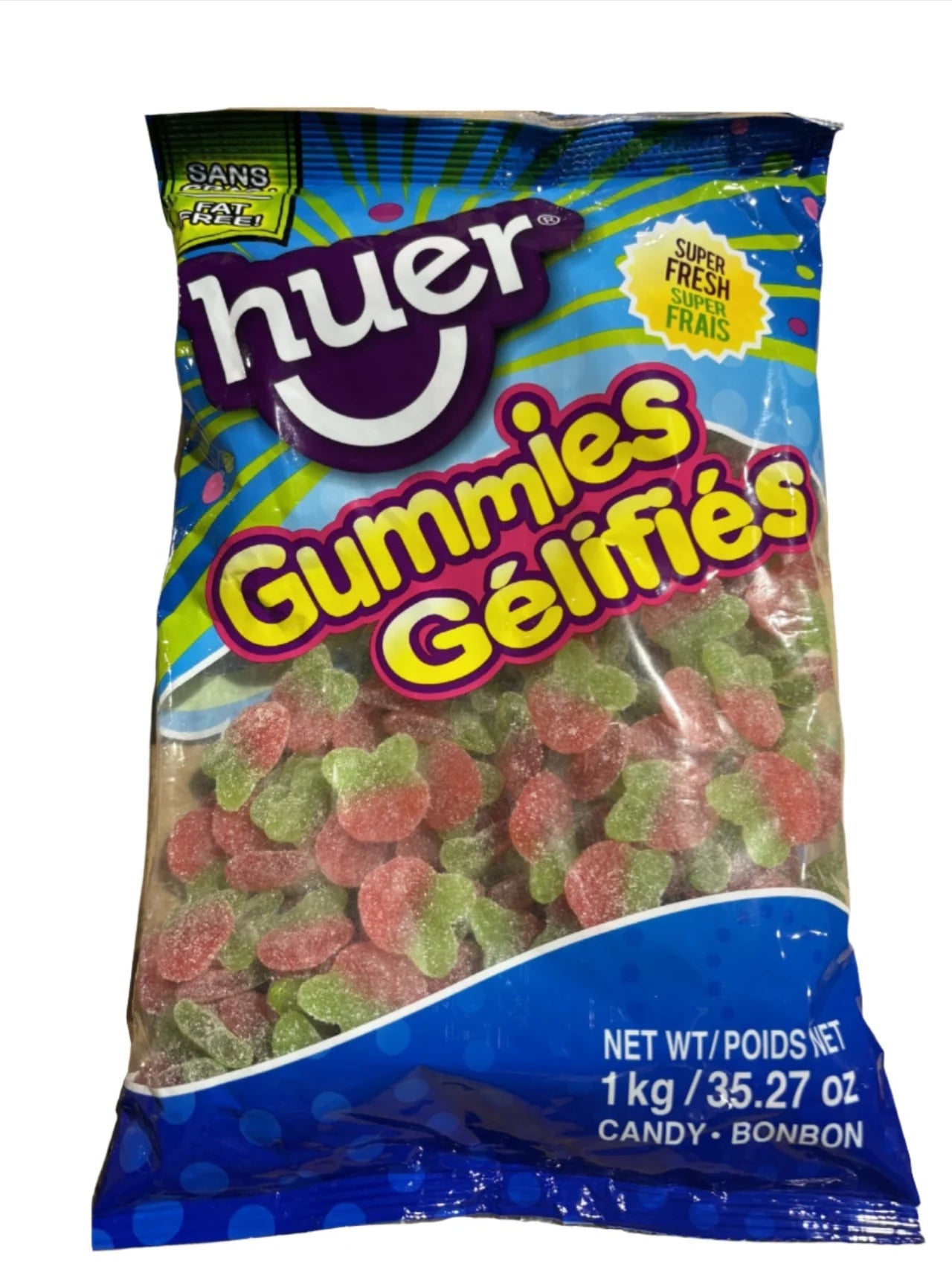 Huer Sour Strawberries 1000g