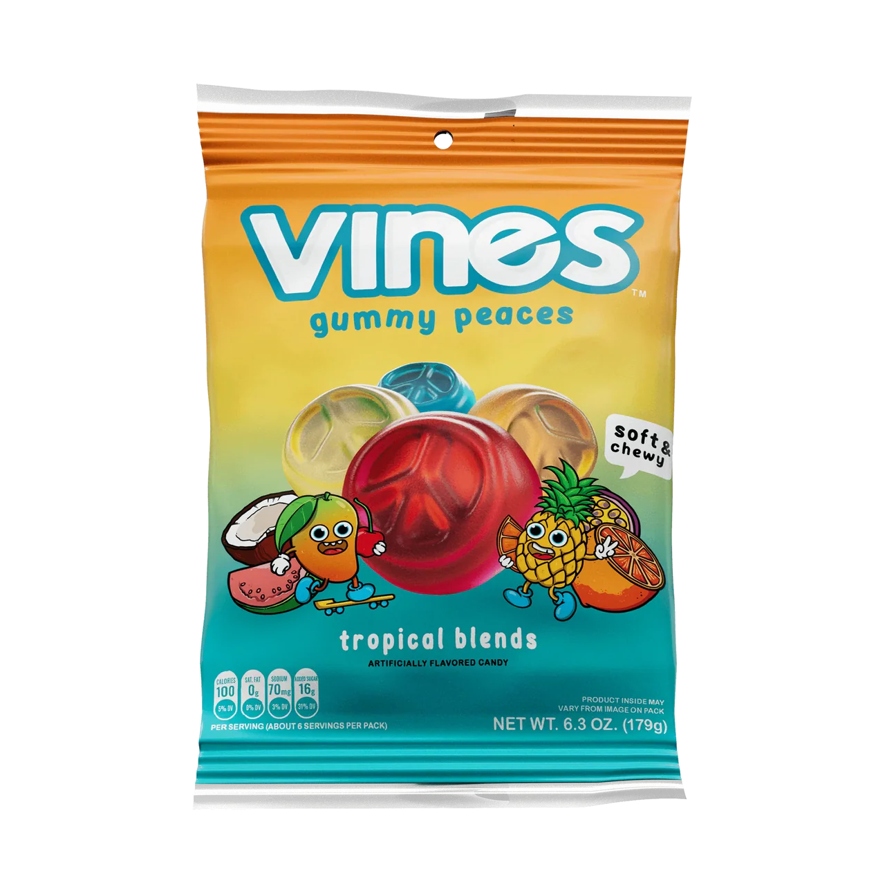 Vines Gummy Peaces Tropical Blends 179g