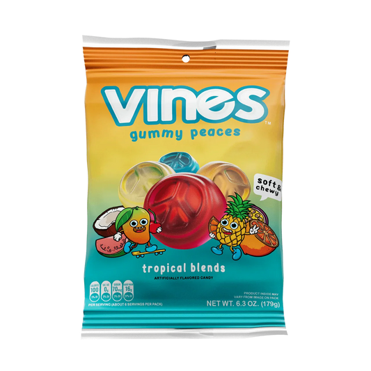 Vines Gummy Peaces Tropical Blends 179g