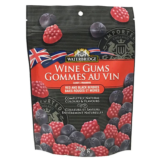 Waterbridge Wine Gums Red & Black Berries 200g (Case of 15)